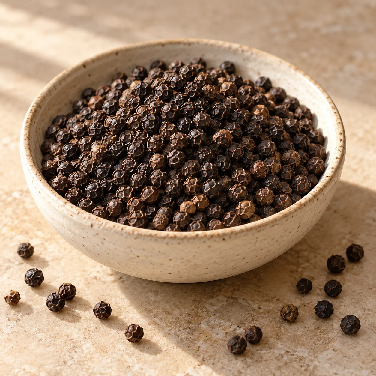 Black Pepper in a ceramic bowl — temporary generated photo